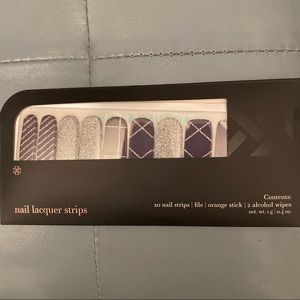 Jamberry Lacquer Strips - Purple & Silver Sparkle